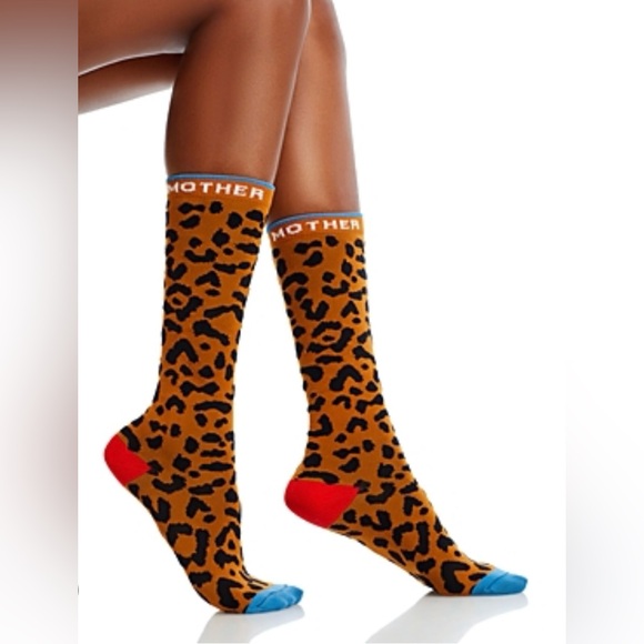 MOTHER Other - MOTHER Denim High Stepper MF Socks in Leopard